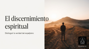 El discernimiento espiritual: figura ante una bifurcación del sendero al amanecer